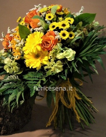 Bouquet misto colori caldi